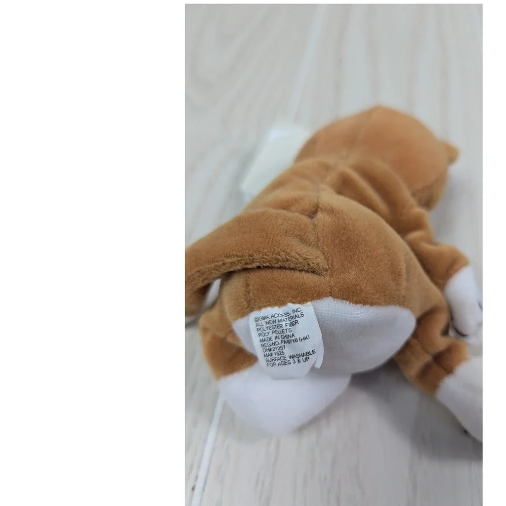 GMA Access Floppy Friends Kaly Cat Brown-Orange White Plush Bean Bag blue eyes